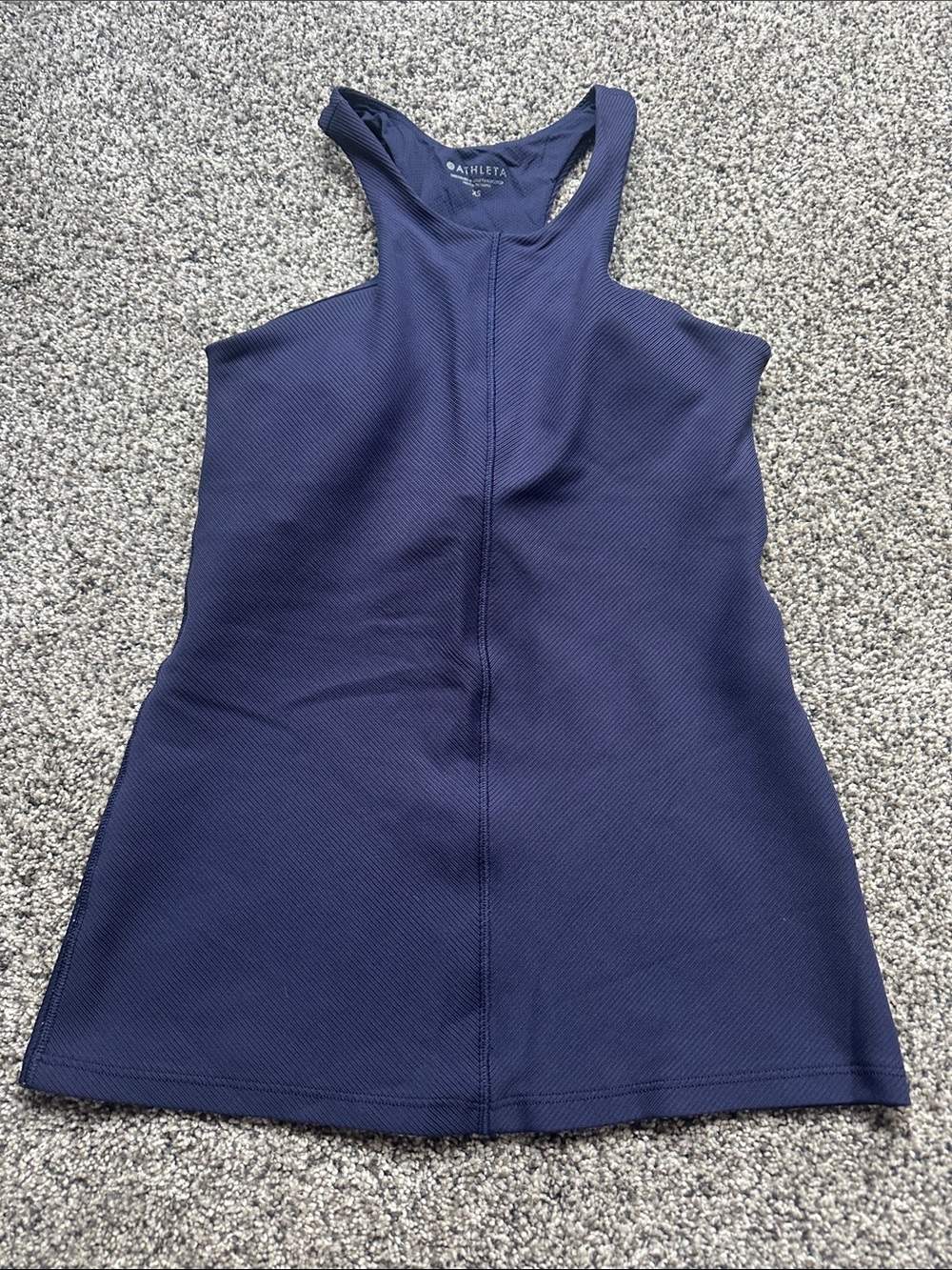 Athleta Navy Textured Racerback Tank